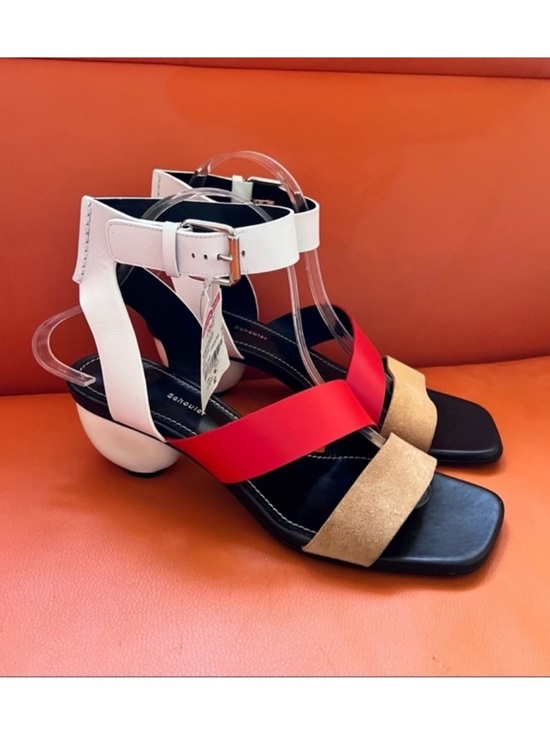 Proenza Schouler Shoes - New! PROENZA SCHOULER Multicolor Sculpted Heel Strappy Leather Sandals